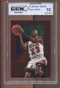 1995-96 Michael Jordan Hoops Power Palette #1 Gem Mint 10 Chicago Bulls GOAT - Bild 1 von 2