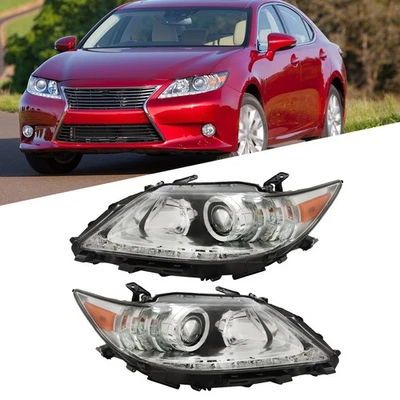 Faros laterales claros diestros+derechos halógenos+HID+LED DRL para Lexus ES300H ES350 2013-2015 Foto 1 de 4