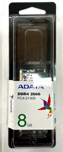 Adata 8GB PC4-21300 Desktop DDR4 2666 MHz Non ECC 288-Pin DIMM Memory RAM 1x 8G - Picture 1 of 3