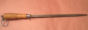 True-Edge Sharpening Rod 12" Wood Handle - USA - Vintage Honing Steel - Picture 1 of 8