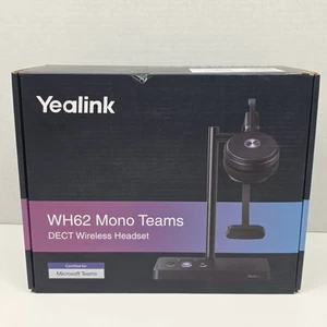 Yealink WH62 Mono Teams, DECT Wireless Headset, Single Ear Office Headset, New! - Zdjęcie 1 z 5