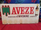 Plaque publicitaire en tôle "AVEZE Gentiane d'Auvergne liqueur", S.A.S