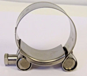 NEW (2) PACK 40-43 MM (1.57-1.69 IN.) HD 304 STAINLESS STEEL T-BOLT HOSE CLAMP - Picture 1 of 4