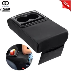 Auto Center Console Armrest Pillow Armrest Cover Cushion With Cup&Phone Holder - Picture 1 of 14