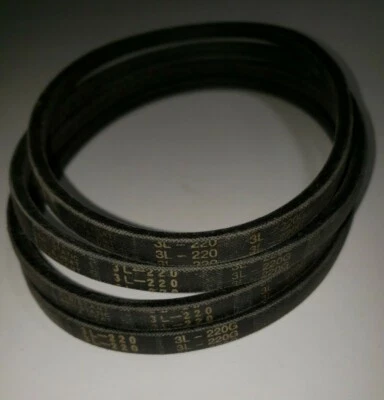 Dayton Premium V-Belts 3L220/3L220G (Lot of 4) 3/8" x 22" For Fans, Lawn Mowers - Image 1 of 4