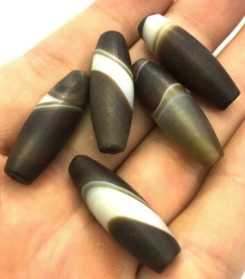 Colgante de colección raro afgano natural antiguo ágata Suleimani Hakik Aqiq cuentas Foto 1 de 4