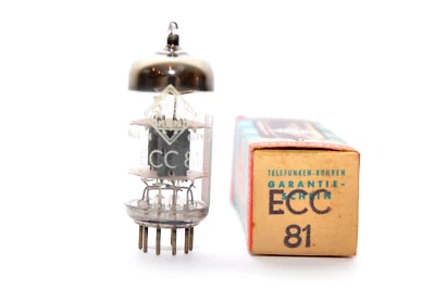 Genuine Telefunken Berlin ◊ ECC81 / 12AT7 / HiFi Audio Röhre / Amps Tube, NOS - Bild 1 von 4