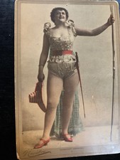 Newsboy 9" Cabinet Card DOROTHY DENNING Daring COSTUME1890 N566 ACTRESS Color