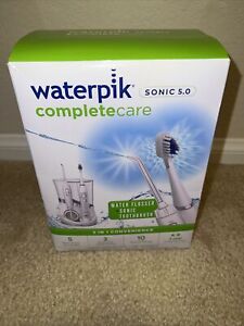 Waterpik Water Flosser + Sonic Toothbrush Complete Care 5.0 White WP-861W New