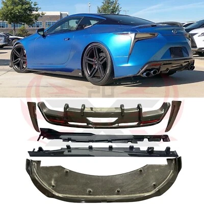 Carbon Fiber Body Kit Front Lip Side Skirts Rear Diffuser For Lexus LC500 LC500H - Imagen 1 de 4