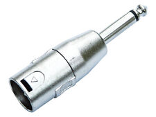 Adapter XLR male auf 6,3mm Klinkenstecker mono silber