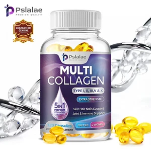Multi Collagen Peptides 1800mg - Type I, II, III, V, X - Anti-Aging Collagen - Picture 1 of 13