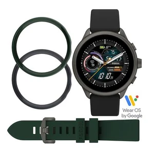 Smartwatch FOSSIL FTW4072SET Silicone Black Touchscreen GEN 6 WELLNESS EDITION - Picture 1 of 3