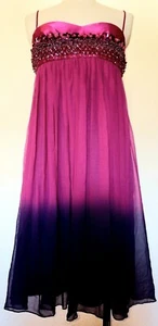 Marc Bouwer Glamit Purple Beaded Dress Size 6 NWT  - Picture 1 of 8