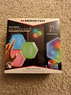 Monster Multi-color Led Touch Light IR Hexalights 3PC with Magnet wall Mount - Image 1 of 3
