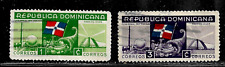 HICK GIRL- USED DOMINICAN REPUBLIC STAMP   SC#343-44    1939 ISSUES     O1061