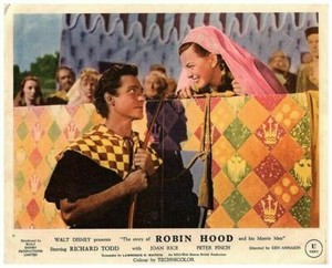 Robin Hood and his Merrie Men Original Lobby Card Disney Joan Rice Richard Todd