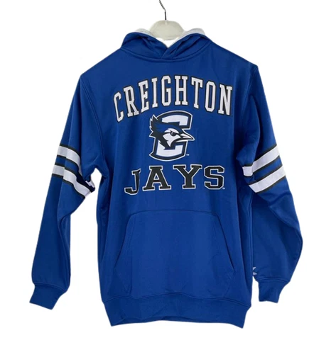 Colosseum Youth Creighton Bluejays Wrangler Pullover Hooded Sweatshirt-Royal, XS Cover