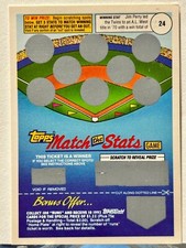 ⚾️ 1992 Topps Match The Stats Insert ⚾️ Jim Perry, Stat: 24  (1 of 52)
