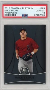 2010 Bowman Platinum Mike Trout #PP5 Prospects RC Rookie Card PSA 10 GEM GRADED - Picture 1 of 2