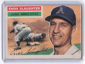 1956 Topps #109b Enos Slaughter Gray Back VG