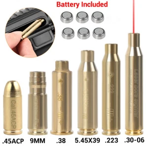 Red Laser Brass Bore Sight Training Bullet Caliber.223/9mm/.308/7.62/.45/5.45x39 - Picture 1 of 33