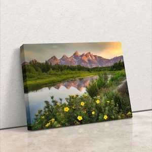 Grand Teton Country Wall Décor, Wyoming National Park Mountain Landscape Decor - Picture 1 of 18