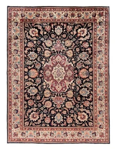 Mashhad Handgeknüpfter Perserteppich 405x303 cm-Orient,Carpet,Rug,Nachtblau - Picture 1 of 12