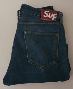 RRP £158 Supreme Rigid slim jeans size 32 W33 L32 indigo denim