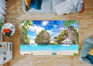 3D Beach White Shells I5204 Mat Elegant Photo Carpet Rug Erin - Picture 1 of 5