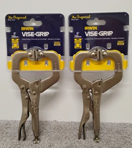 2 Pcs Irwin Vise-Grip 6SP Locking C-Clamp The Original 6" 150mm (03) - Picture 1 of 6