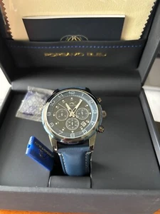 Porsamo Bleu Arthur Luxury Chronograph Men's Stainless Steel Watch 44mm - Picture 1 of 2