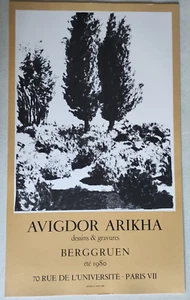 affiche art expo - AVIGDOR ARIKHA - 1980 - BERGGRUEN - litho Mourlot - Picture 1 of 1