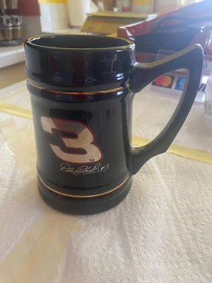 Taza autografiada de cerámica negra NASCAR Dale Earnhardt de 20 oz de colección $12 Foto 1 de 4