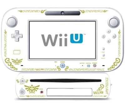 Skin Decal Vinilo for Nintendo Wii U Console + Controller Zelda White - Image 1 of 3