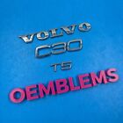 2010-2012 Volvo C30 T5 Oem Chrome Rear Trunk Deck Hatch Lid Badge Emblem Set