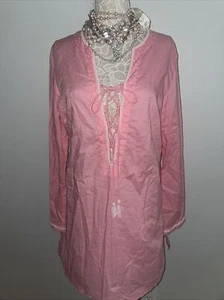 NEW Woman’s Cover Up M Tunic Dress Marks And Spencer Beach Beaded Coral - Picture 1 of 13