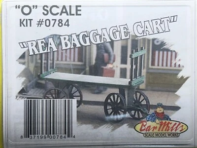 REA BAGGAGE CART- STATION DETAIL for O Scale - LASER CUT WOOD KIT  - NEW - Image 1 of 4