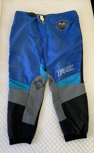 Vintage 90s Fox Racing 360 Mens 42 Motocross MX Pants Y2K Blue Teal Black White - Picture 1 of 24