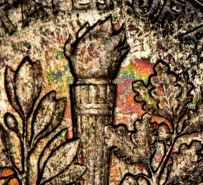 1959 10c Silver Roosevelt Dime - Textile Rainbow Toning - BU - SKU-Z6375 - Image 1 of 4