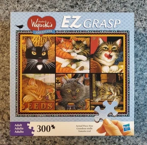 RARO puzzle Milton Bradley Charles Wysocki CAT COLLAGE 300 pezzi COMPLETO - Foto 1 di 6