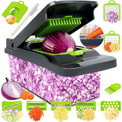 Multischneider Slicer Dicer Gemüseschneider Gemüsehobel Küchenreibe Zerkleinerer - Bild 1 von 4