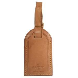 Auténtico equipaje de cuero Louis Vuitton Vachetta etiqueta con nombre NN - Imagen 1 de 6