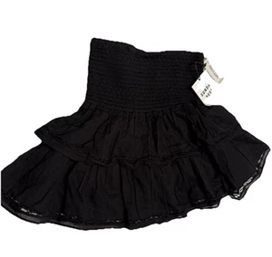 Sunday Best Aritzia Women Black Paloma Top Tier XXS Tube Top Scrunched New - Picture 1 of 6