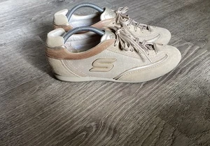 Skechers Damen-Schnürschuhe goldfarben Größe 7,5 48765 sportlich Freizeit - Bild 1 von 13
