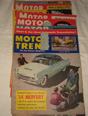 NINE 1954 MOTOR TREND MAGAZINES - Image 1 of 4
