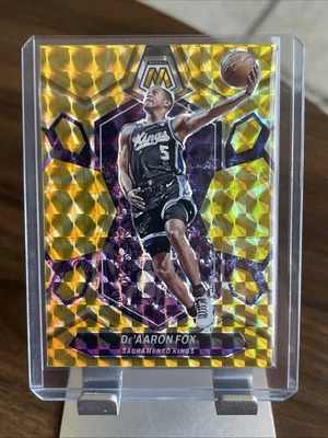 2023-24 Panini Mosaic - De'Aaron Fox #163 Reactive Yellow Mosaic Prizm - Image 1 of 2