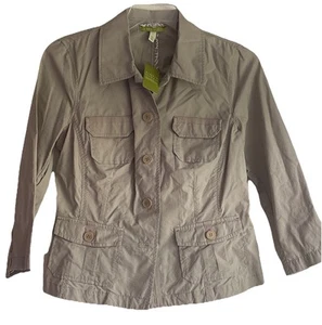 Sigrid Olsen NWT Casual Khaki Jacket. Sz.10. Bound Buttonholes. - Picture 1 of 9