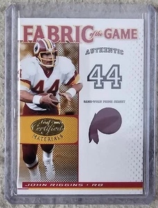 Parche GU 2007 Leaf Certified Materials John Riggins tela del equipo de juego/25 - Imagen 1 de 1