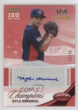 2013 Panini USA Baseball Champions Mirror Red /49 Kyle Robeniol #58 Auto